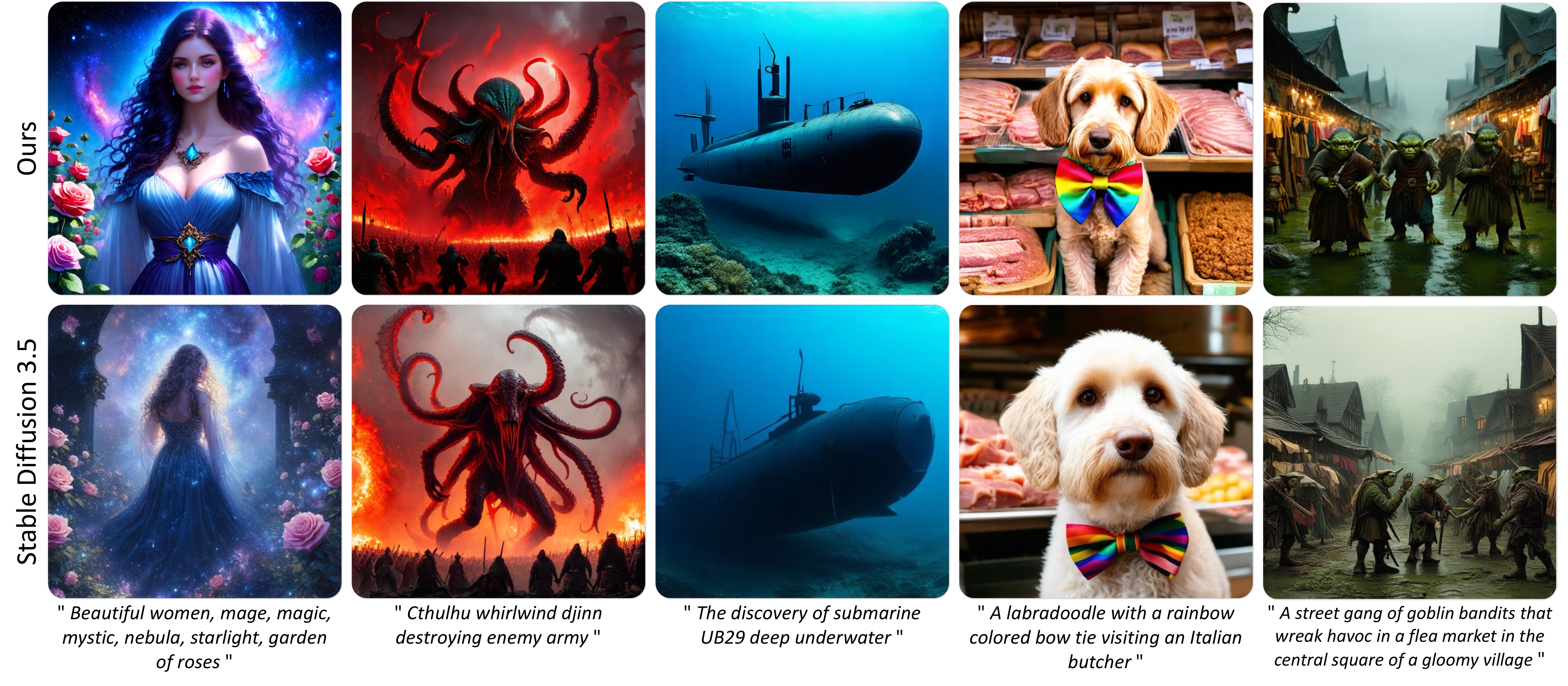 Qualitative comparison at 1024x1024: DA-VAE vs SD3.5-M baseline with 512x512 upsampling