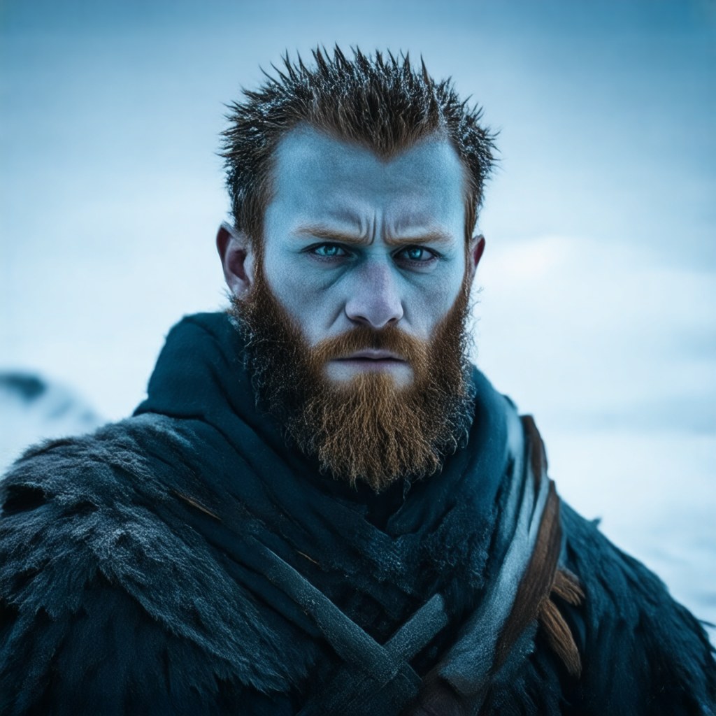 DA-VAE: cinematic viking warrior portrait